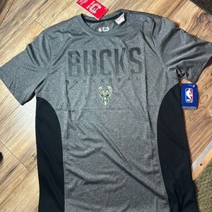 New with tags, Milwaukee Bucks t shirt. Size medium